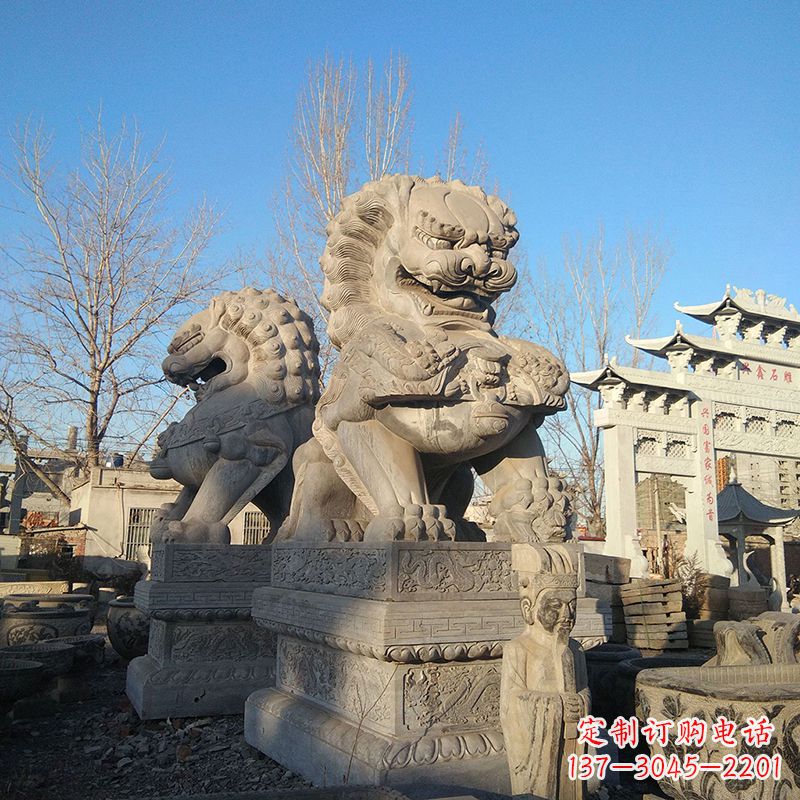 河北新室内装饰狮子雕塑