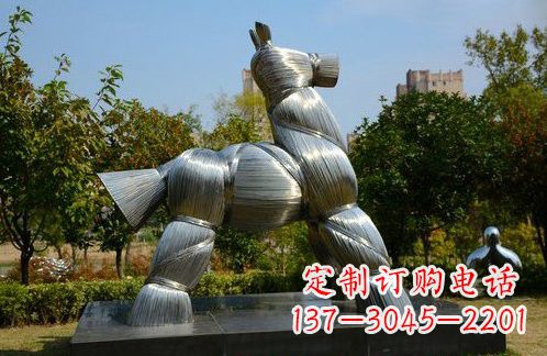 河北不锈钢草扎马雕塑艺术精彩绽放