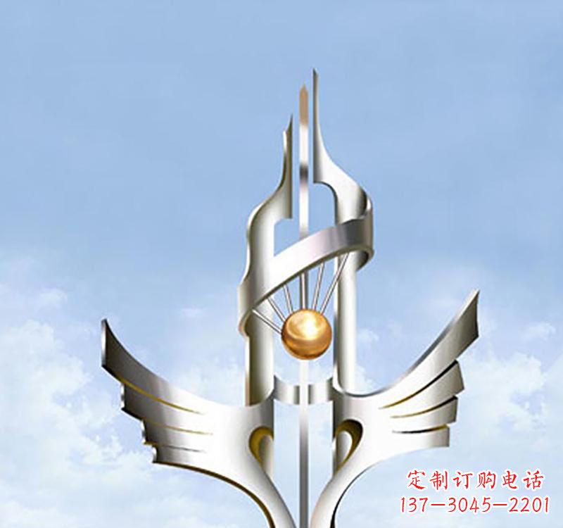 河北以不锈钢为材料的翅膀雕塑