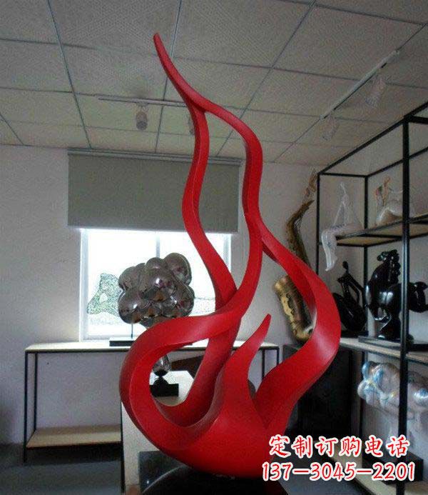 河北精致不锈钢火苗雕塑