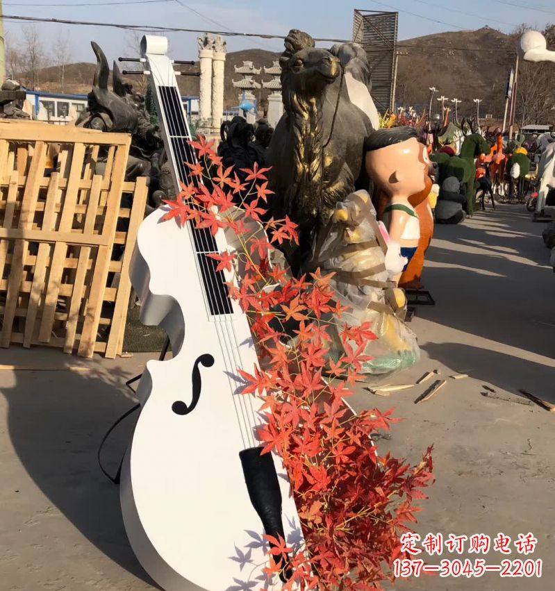 河北不锈钢大提琴雕塑—精致的艺术精品