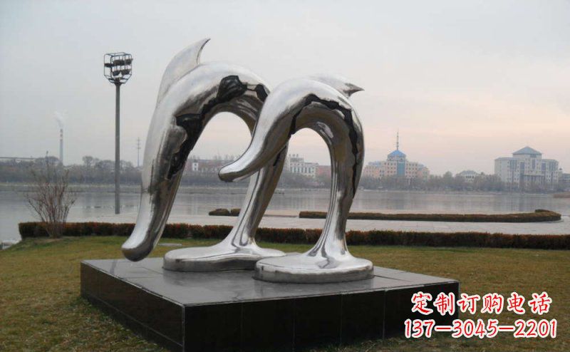 河北精致的不锈钢海豚雕塑