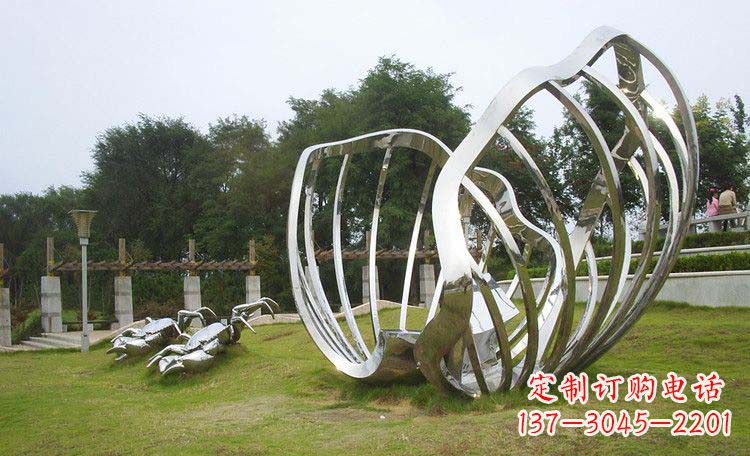 河北不锈钢贝壳雕塑的美