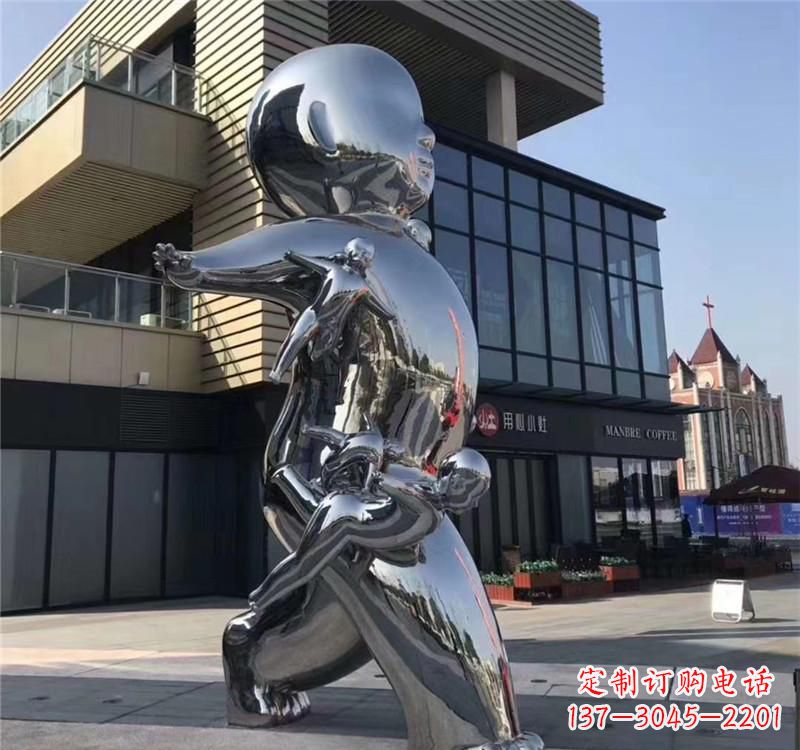 河北不锈钢儿童雕塑精致的艺术之作