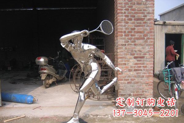 河北羽毛球雕塑——点亮不锈钢公园