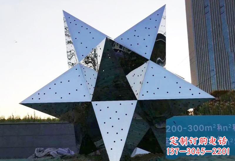河北不锈钢五角星雕塑精致的艺术品