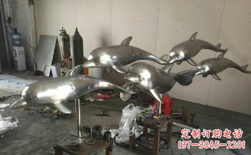 河北不锈钢海豚雕塑