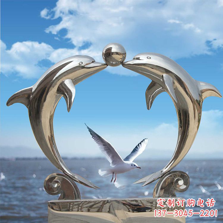 河北不锈钢海豚雕塑精美的海洋之美