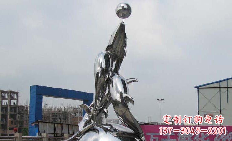河北不锈钢海豚雕塑海洋之美的象征
