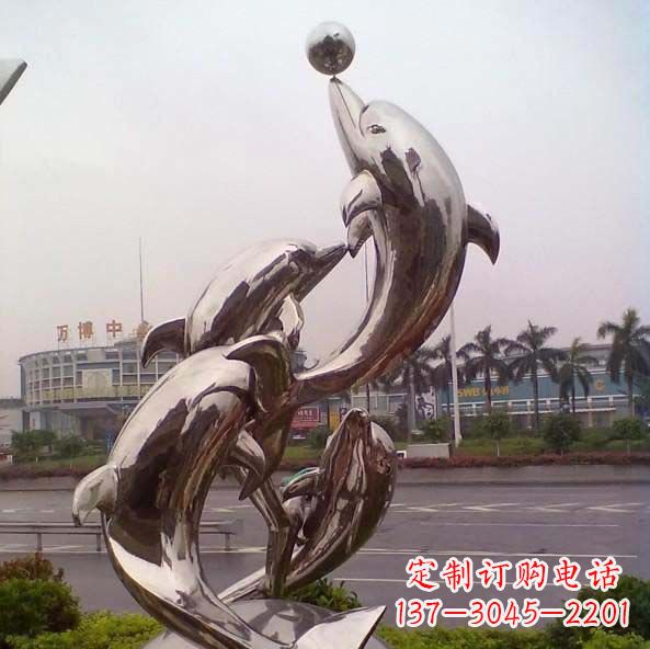 河北不锈钢海豚雕塑艺术之美