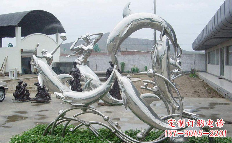河北不锈钢海豚的灵动嬉戏