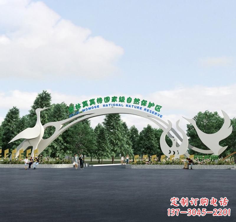 河北不锈钢景区拱门雕塑精美绝伦