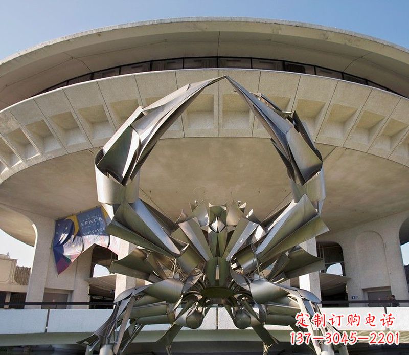 河北不锈钢螃蟹雕塑美观耐候的户外装饰