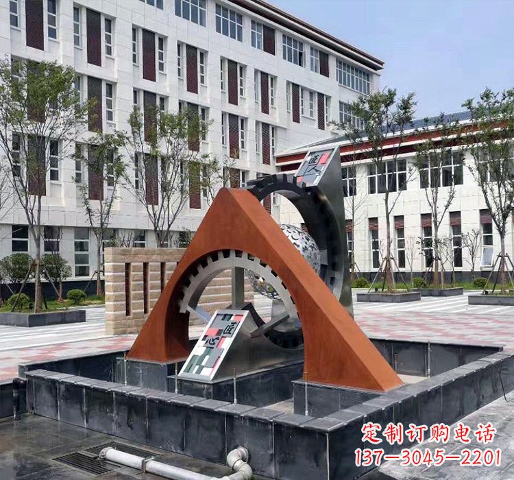 河北不锈钢齿轮雕塑精湛工艺展现匠心