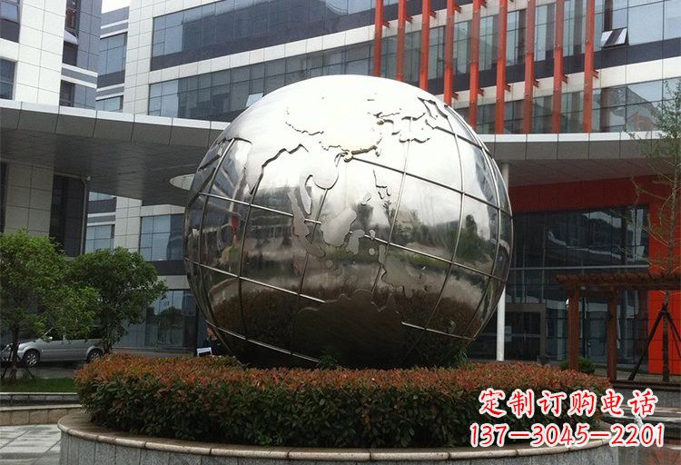 河北不锈钢地球雕塑传递环保意识