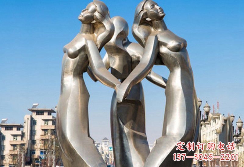 河北不锈钢女孩雕塑