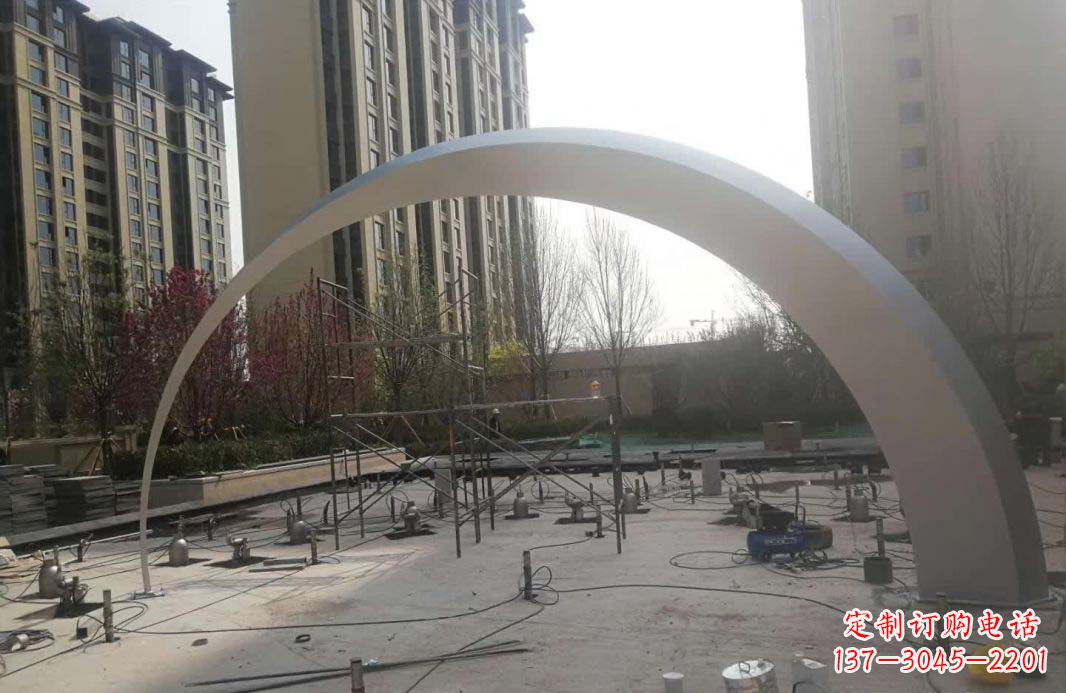 河北不锈钢小区拱门雕塑美化环境