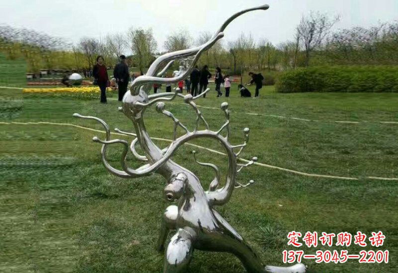 河北不锈钢树枝雕塑精美的艺术装饰