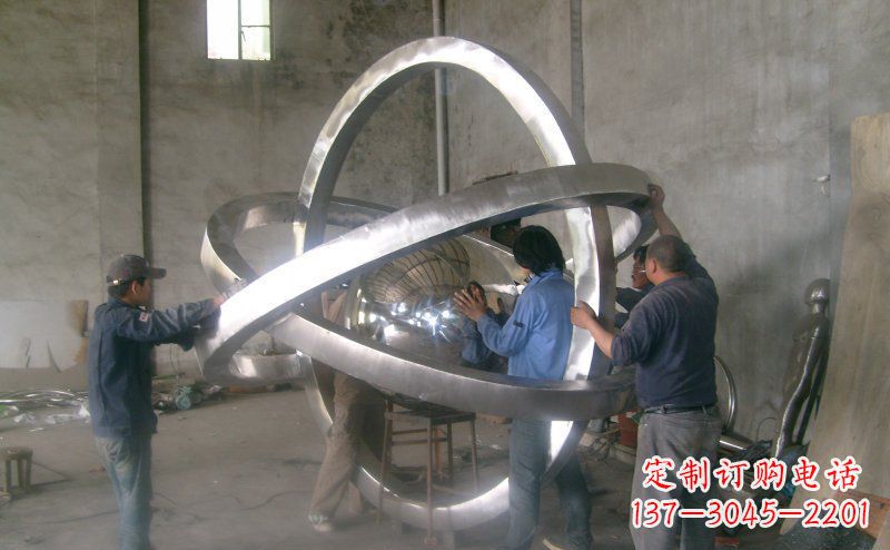 河北不锈钢圆环雕塑——艺术之美
