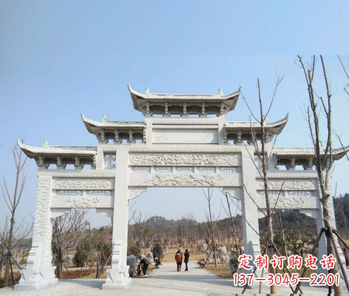 河北“村口三门石雕牌楼”——悠久历史的见证