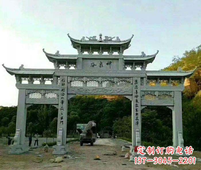 河北村口石雕牌楼千百年文化瑰宝