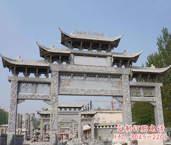 河北大理石牌坊雕塑传承中国古典文化