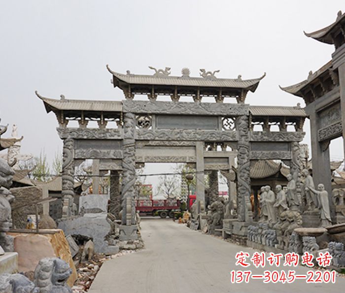河北该牌坊雕塑。