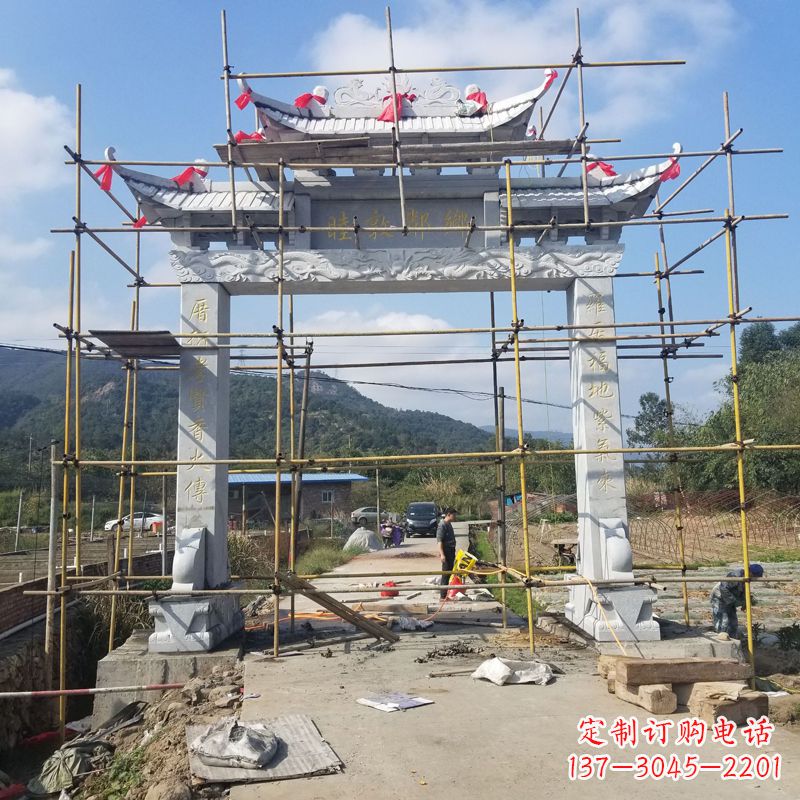 河北村庄石牌坊雕塑传承民间文化