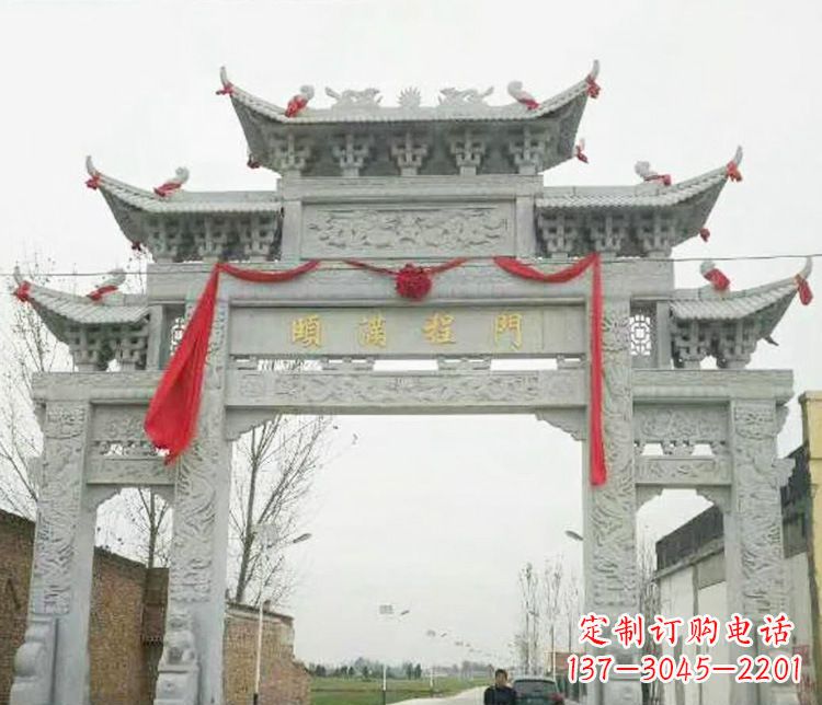 河北牌坊雕塑纪念历史，传承文化