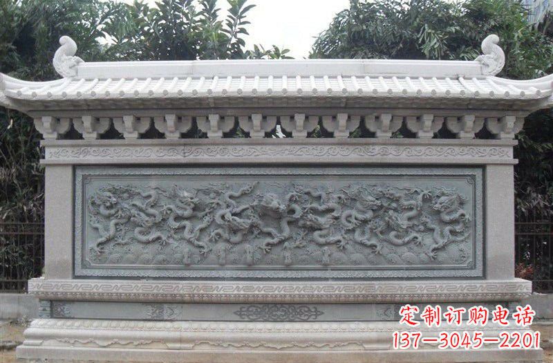 河北大理石九龙壁雕塑