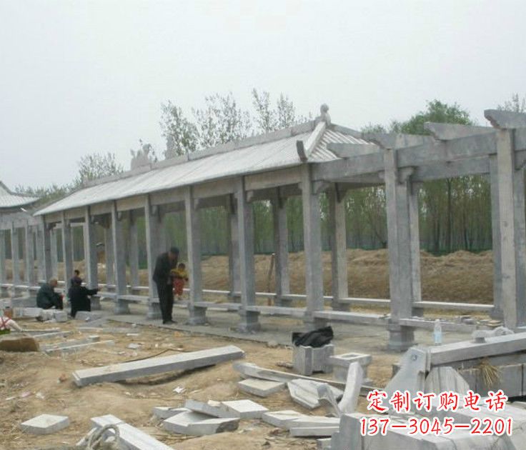河北精美大理石凉亭雕塑
