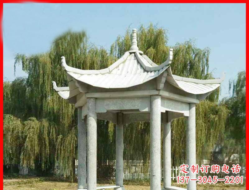 河北精美大理石凉亭雕塑