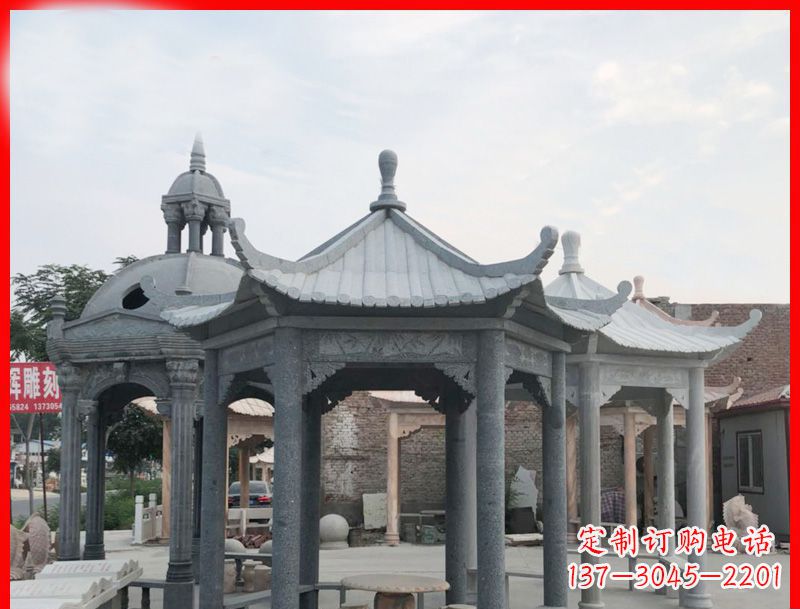 河北六角凉亭石雕