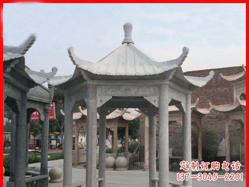 河北大理石凉亭石雕