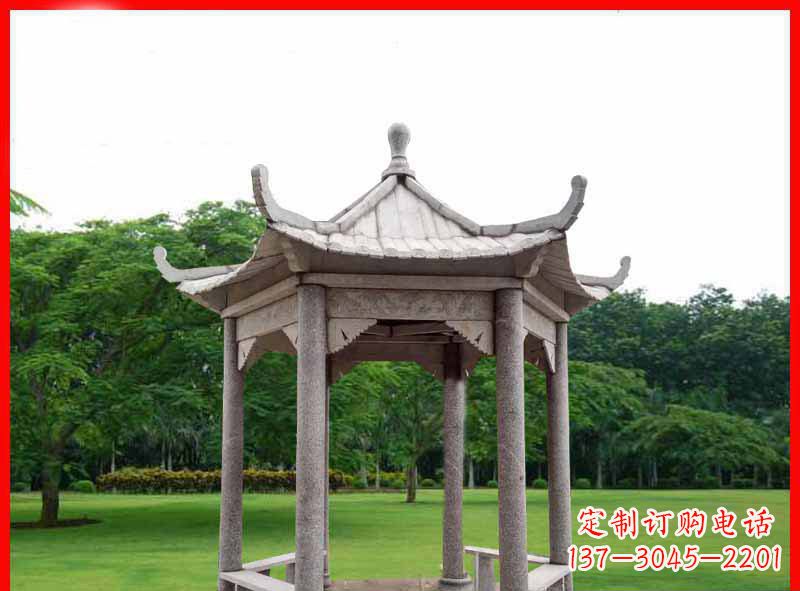 河北精致大理石凉亭雕塑