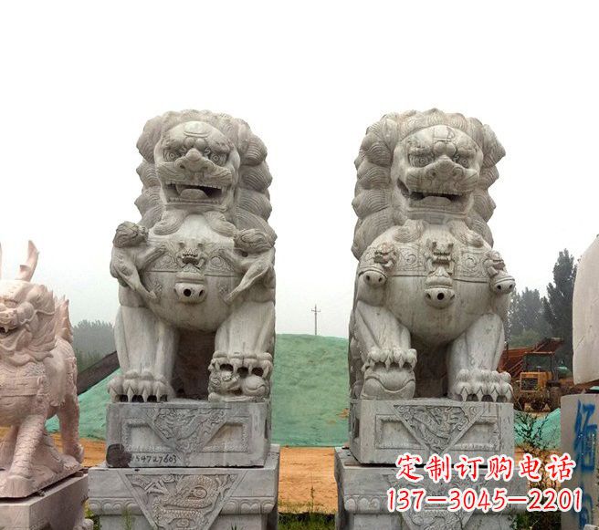 河北传统大理石狮子雕塑