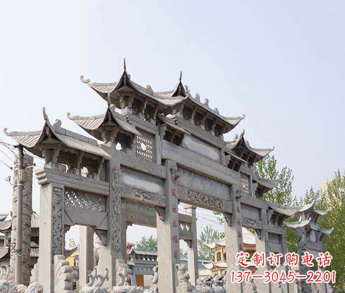 河北特大型五门石雕牌楼