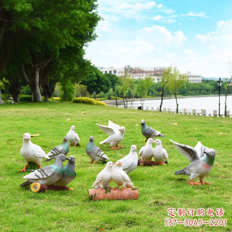 河北大学和平鸽雕塑