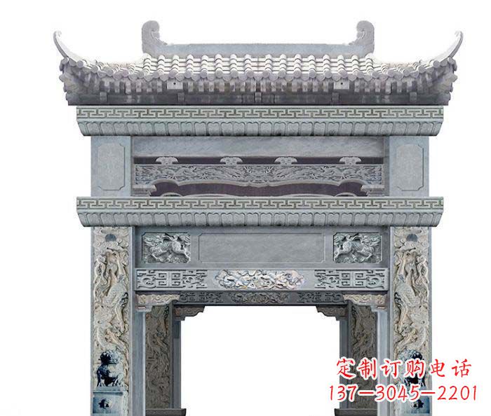 河北精美石雕牌坊雕塑