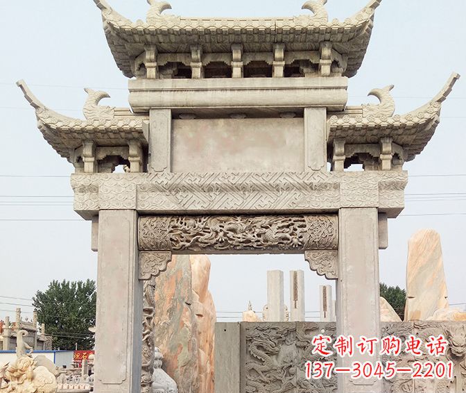 河北特色大理石牌坊石雕