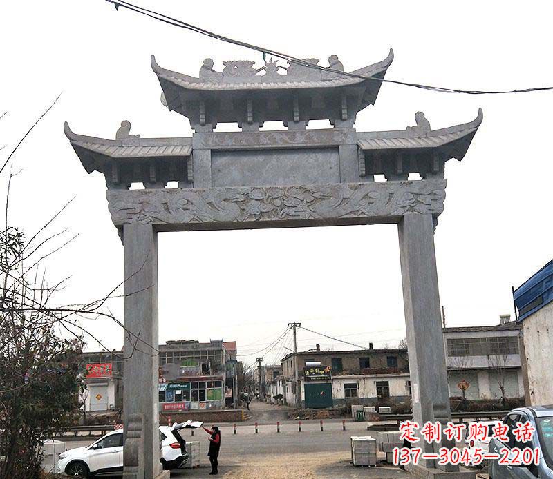 河北精美大理石牌坊石雕