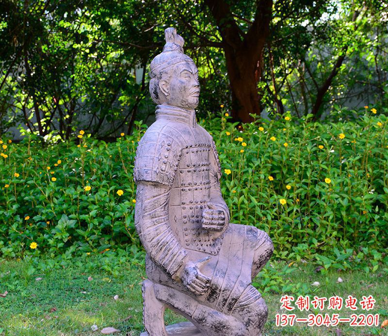 河北仿古兵马俑公园景观石雕