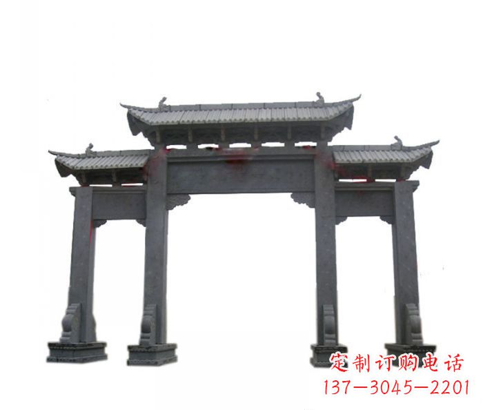 河北精美仿古牌坊石雕