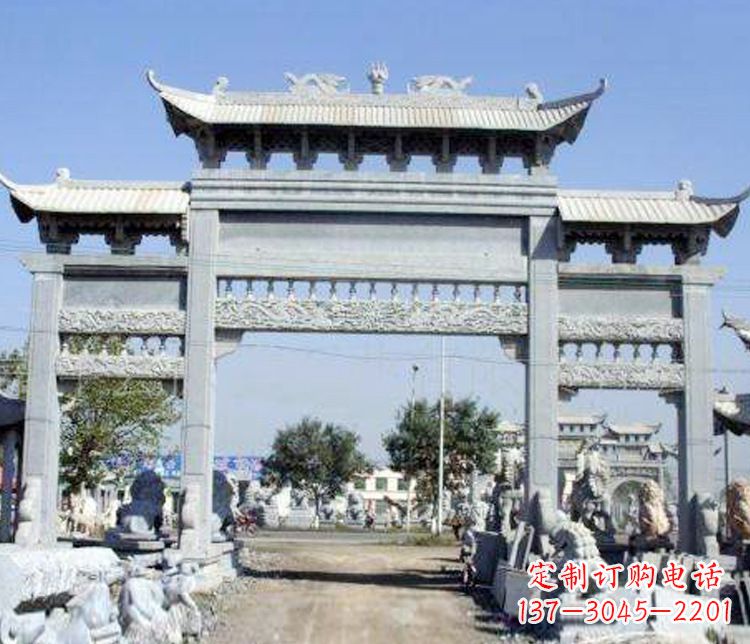 河北仿古牌坊石雕精美定制