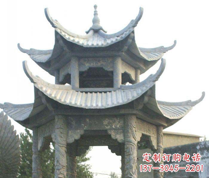 河北仿古双层石雕凉亭