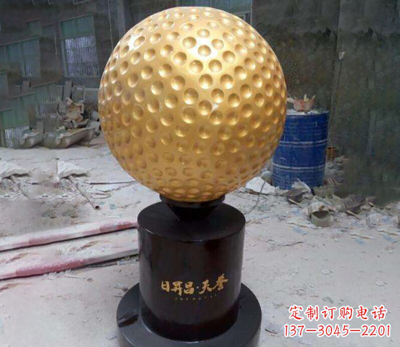 河北精致高尔夫球铜雕