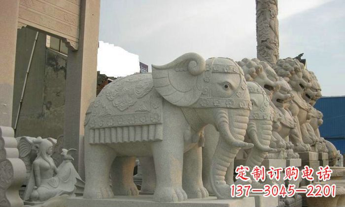 河北产品名称优雅雕塑大象招财雕塑