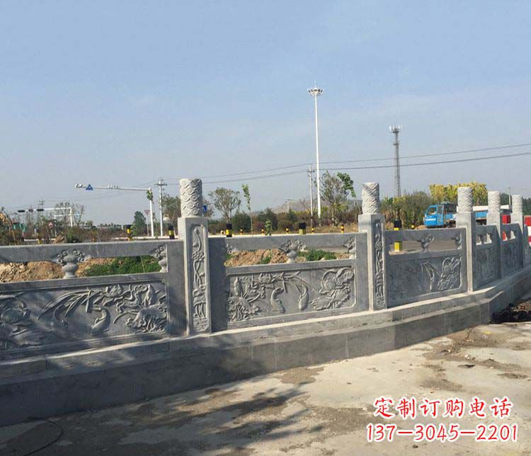 河北公园仿古石栏板景观石雕 (4)