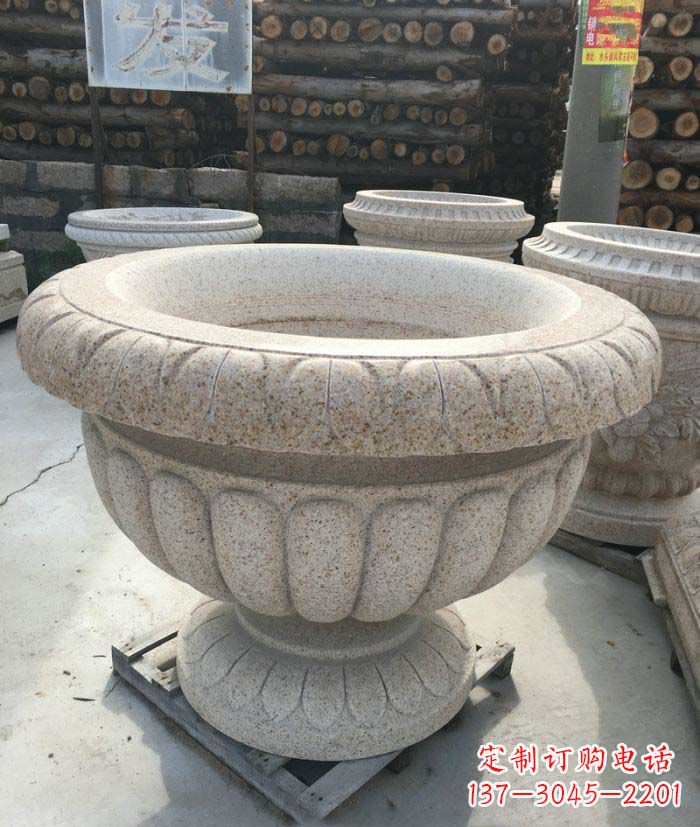 河北高质量大理石花盆石雕