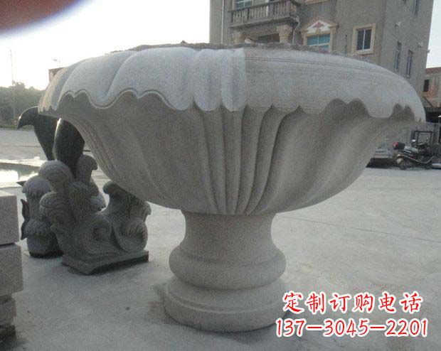河北高端大理石花盆雕塑